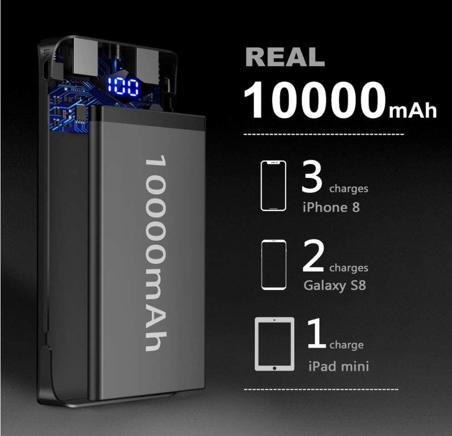 INIU Portable Charger 10000mah LED Display | INIU Power Bank INIU