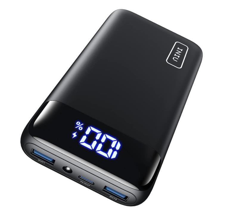 22.5W PD3.0 QC4.0 Fast Charge 10500mAh USB C LED Display Power Bank Quick Charging Battery Pack with Phone Holder for iPhone 13 12 11 Samsung S20 Google AirPods iPad Tablet SAFUEL Portable Charger 
